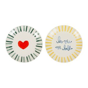 Πιάτο επιδόρπιο σετ X2 AMORE YELLOW