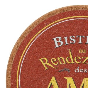 Alternative view of Βάση ζεστών BISTROT-AMI BURGUNDY+YELLOW